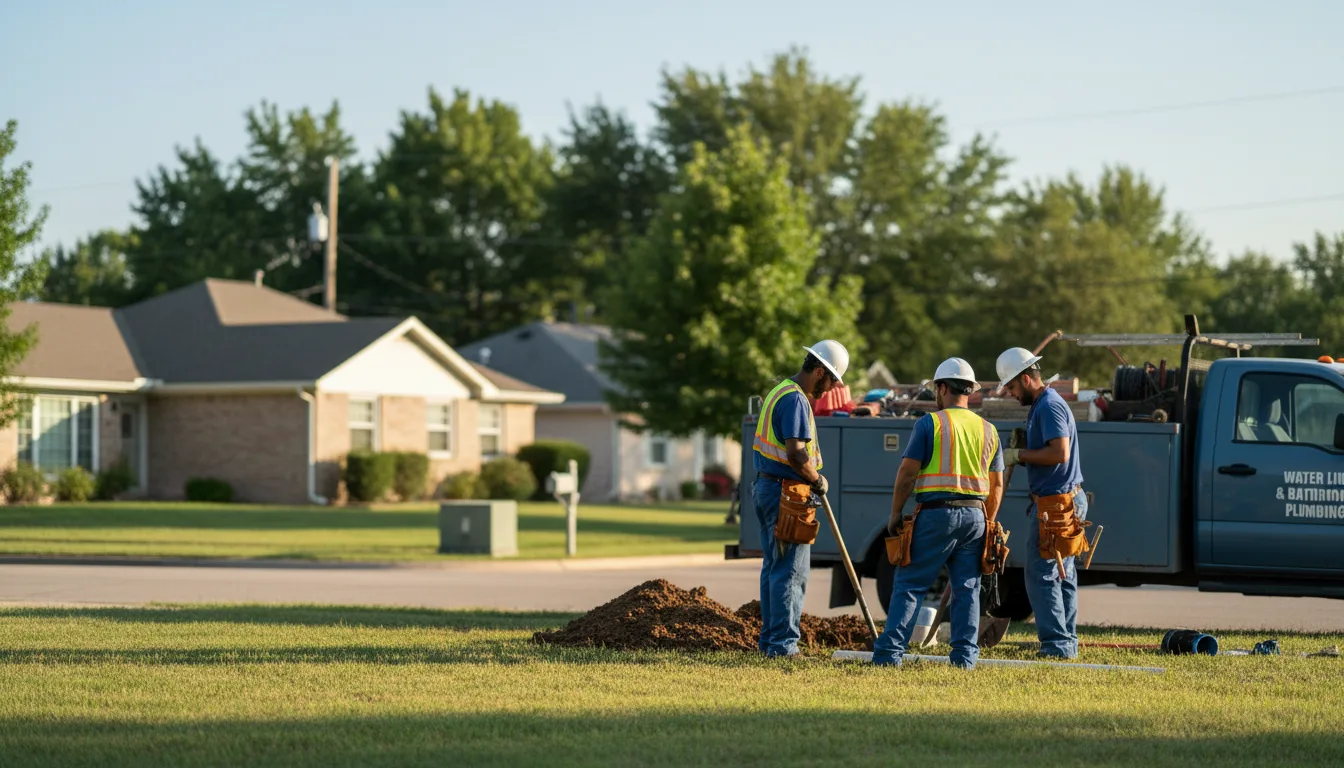 Residential water line and bathroom plumbing service in Great Meadows, NJ